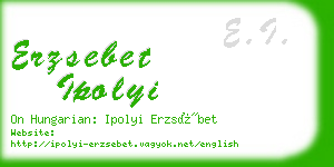 erzsebet ipolyi business card